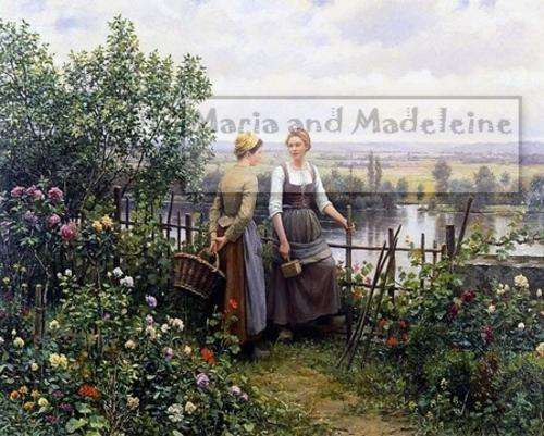 Silk Ribbon Embroidery Prints - Maria and Madeleine