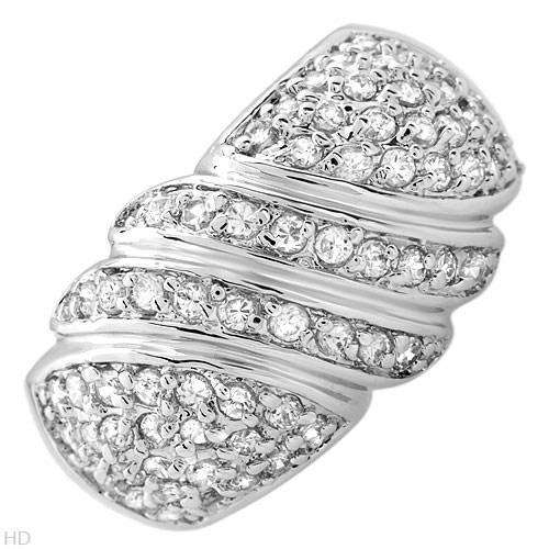 Fashionable Ring With 1.25ctw Cubic zirconia Crafted in 925 Sterling silver. Size 7 **R1350** [O15]