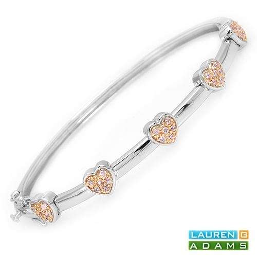 LAUREN G. ADAMS Bracelet With 1.50ctw Cubic zirconia 14K/925 Gold plated Silver. [SD5]