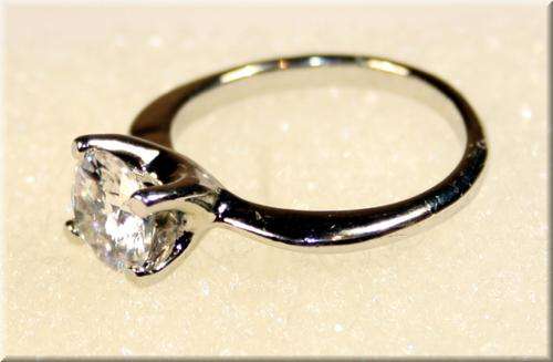 Stunning Solitaire Engagement Ring. Diamond CZ. Rose Cut. Size 9 [SD63]