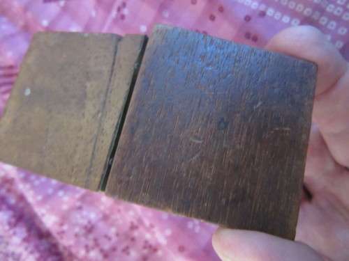 Wooden compass in small box signed - circa WWII