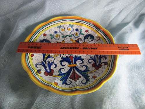 Portuguese majolica wall plate marked  Capri - signed on reverse
