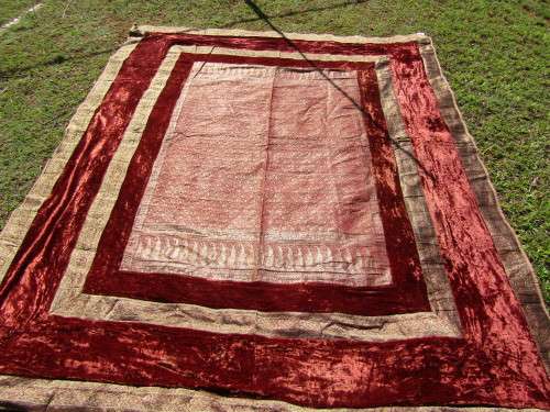 Large Rajistani Throw in magnificent gold thread  on velvet