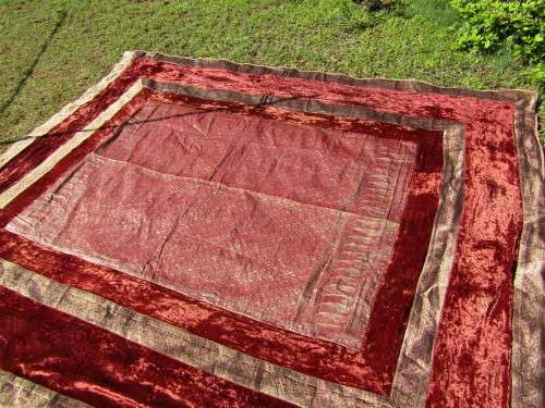 Large Rajistani Throw in magnificent gold thread  on velvet