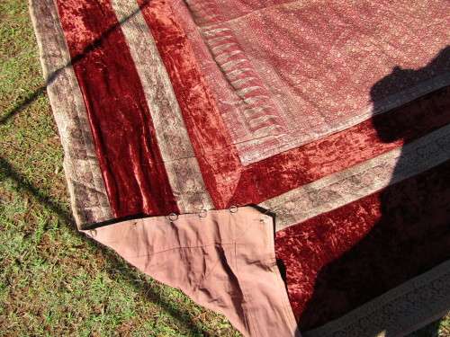 Large Rajistani Throw in magnificent gold thread  on velvet