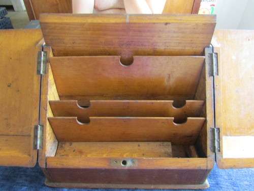 Vintage oak writing box -