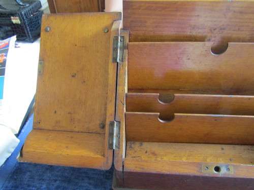 Vintage oak writing box -