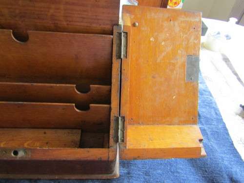 Vintage oak writing box -