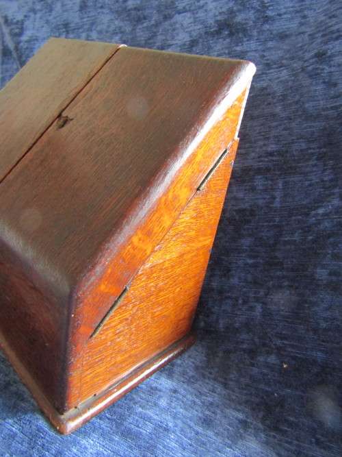 Vintage oak writing box -