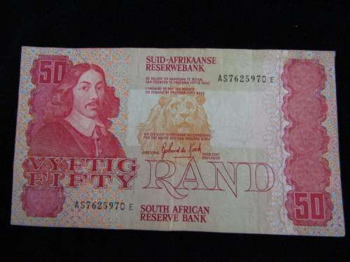 SA R50 Note Gerhard De Kock