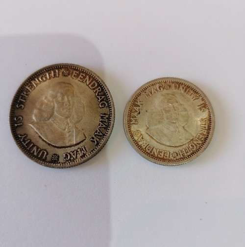 Pair RSA 1964 20c & 10c uncirculated Silver coins