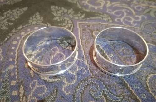 A Pair Of Sterling Serviette rings