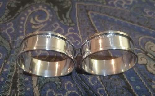 A Pair Of Sterling Serviette rings