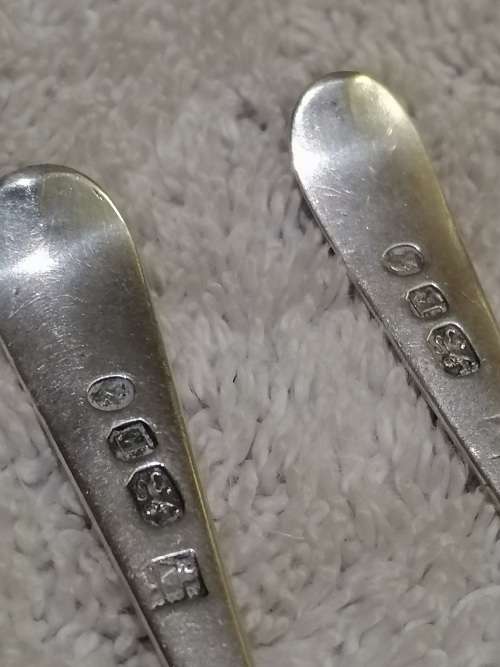 BATEMAN PLAIN 3 Georgian Teaspoons Unadorned