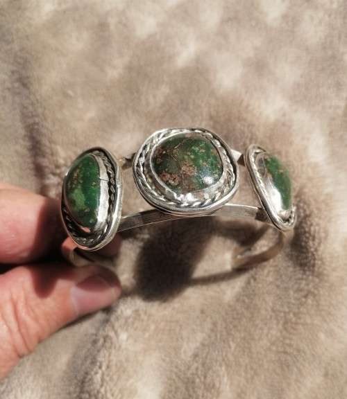NAVAJO Green Turquoise Silver bracelet