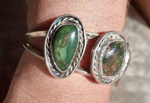 NAVAJO Green Turquoise Silver bracelet