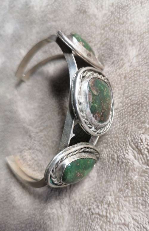 NAVAJO Green Turquoise Silver bracelet