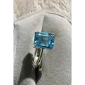A bespoke Natural Topaz  18k Gold Ring