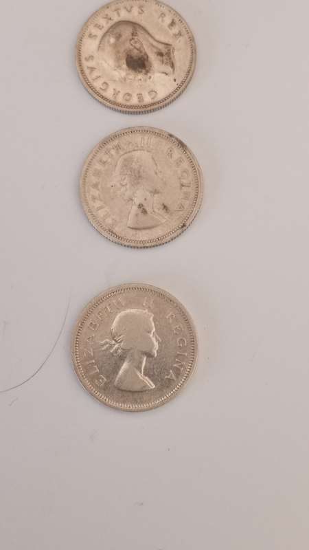A lot of 3 silver union shillings
