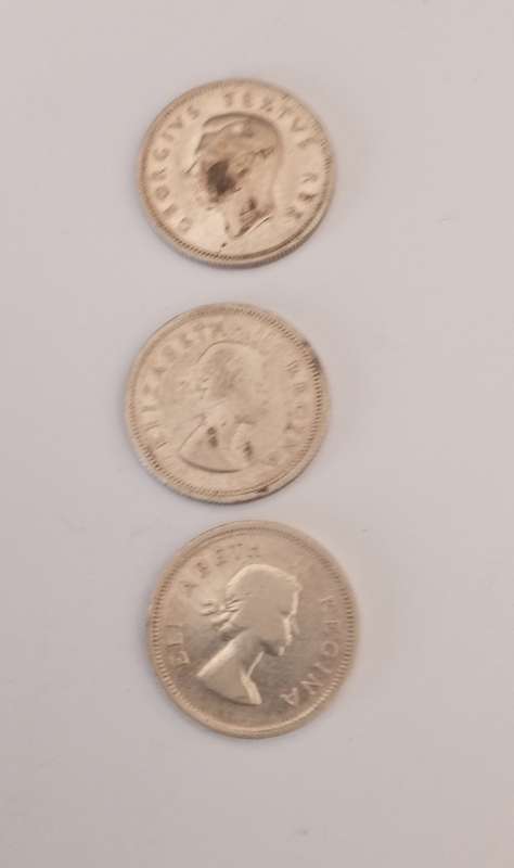 A lot of 3 silver union shillings