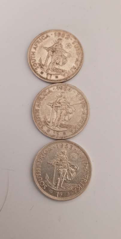 A lot of 3 silver union shillings
