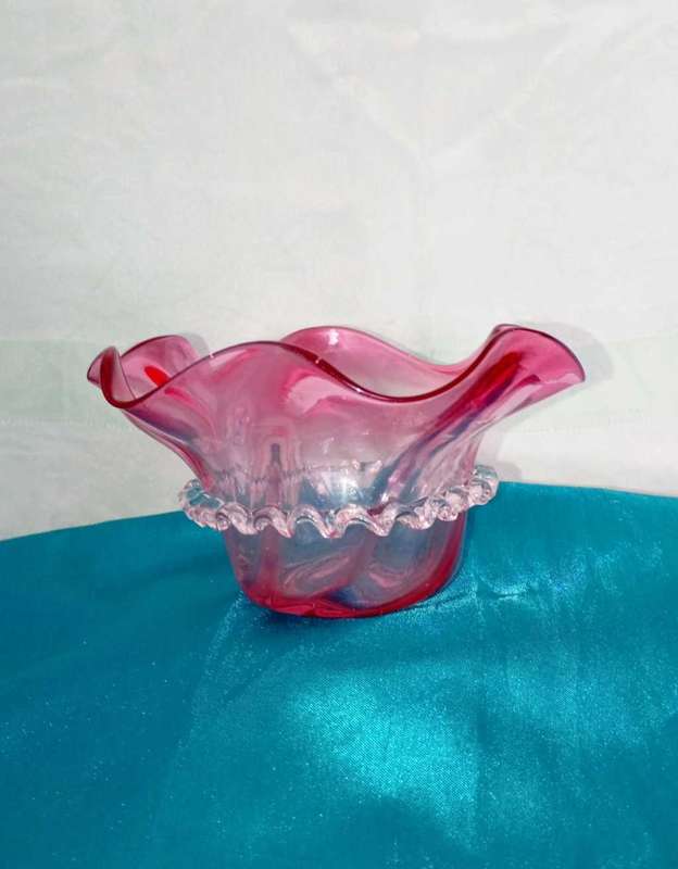 Collection of vintage cranberry glass