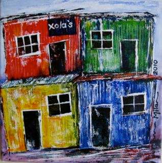 South Africa on Canvas 270x270x20mm 2010 (WCC34)