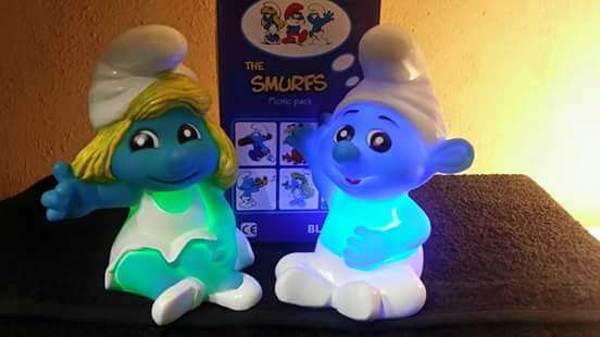 SMURF 3 D LIGHTS WITH PIGGY BANK