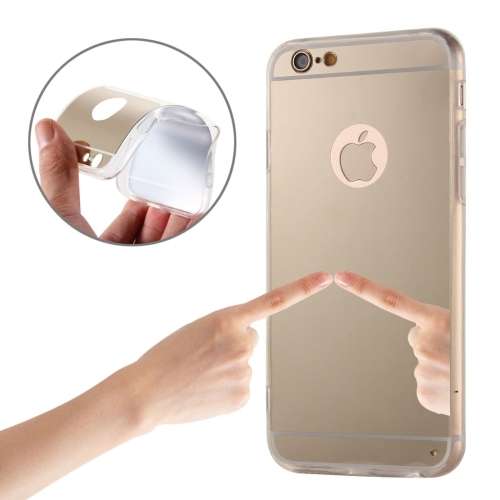 Electroplating Mirror TPU Protective Case for iPhone 6 & 6s(Pink