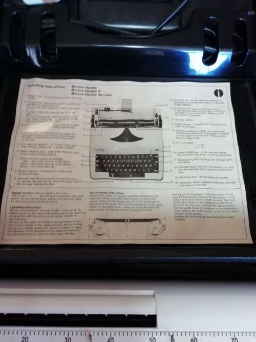 Typewriter - Olympia Monica Electric 5 in carrycase with manual