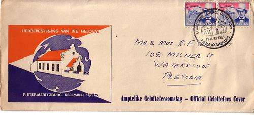 Official Gelofte Fees cover, 1955, Pietermaritzburg
