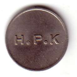 Post Office token. On the back is the letter P