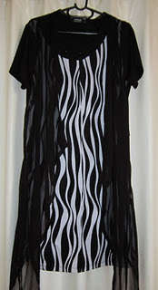 Vintage Black and White Zebra Print Slip Dress