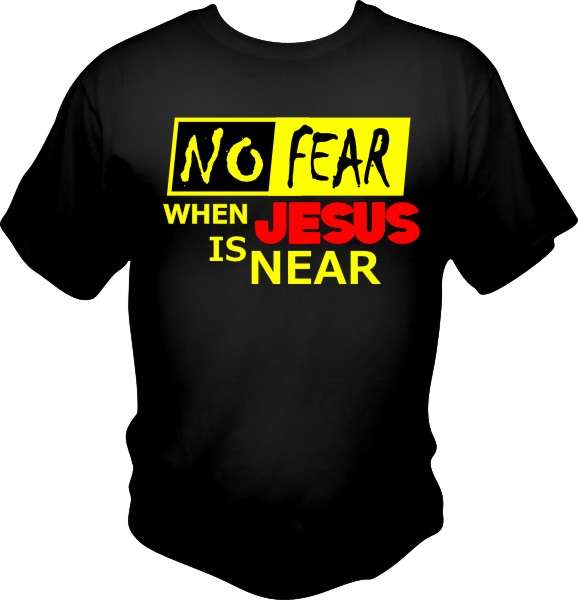 Mens Christian Shirt "No fear"