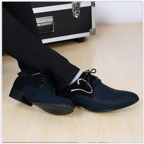 Men Leather Oxford Business Waterproof Lace Up Shoes  - CRAZY R450