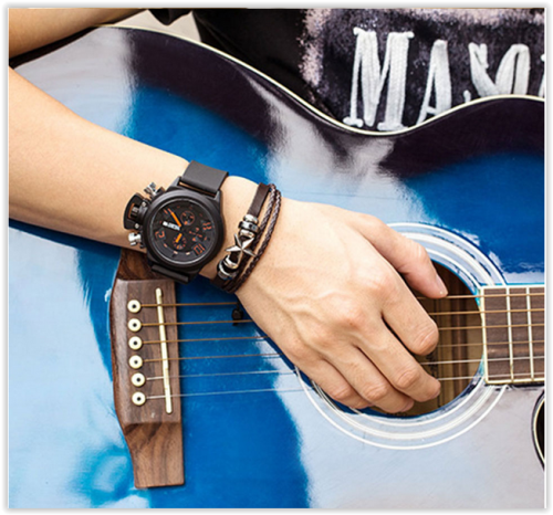 Men Watches Decorative 3 Eyes Dials CRAZY R200 Free shipping!!