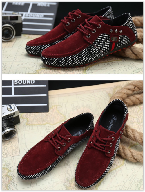 Men Breathable Lace Up Shoes Business Fashion Flats Crazy R349