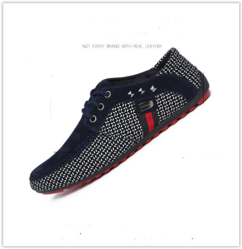 Men Breathable Lace Up Shoes Business Fashion Flats Crazy R349
