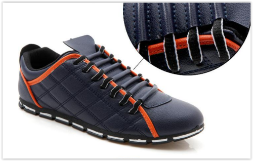 Men Casual PU Leather Flat Shoes Sport Shoes Loafers Walking Shoes Crazy R330