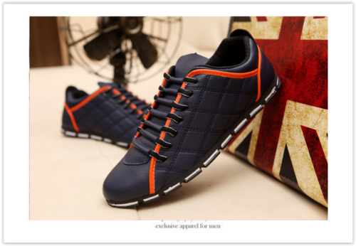 Men Casual PU Leather Flat Shoes Sport Shoes Loafers Walking Shoes Crazy R330
