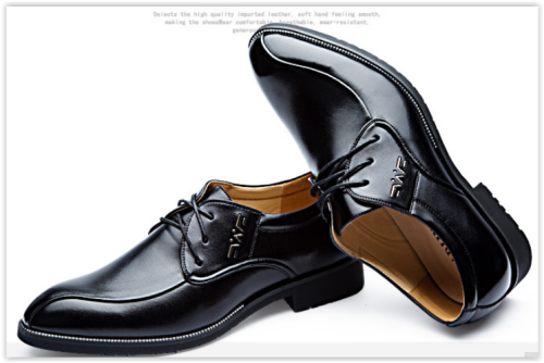 Men PU Leather Casual Shoes Classic Male Oxford Wedding Shoes CRAZY 450