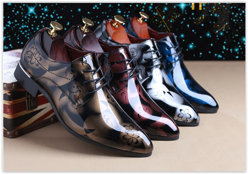 Men Wedding Shoes Oxford Big Sizes PU Leather Multi Colour Shoes Lace Up Business free shipping