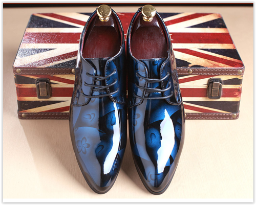 Men Wedding Shoes Oxford Big Sizes PU Leather Multi Colour Shoes Lace Up Business free shipping
