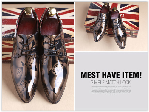 Men Wedding Shoes Oxford Big Sizes PU Leather Multi Colour Shoes Lace Up Business free shipping