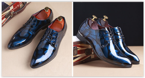 Men Wedding Shoes Oxford Big Sizes PU Leather Multi Colour Shoes Lace Up Business free shipping