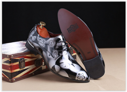 Men Wedding Shoes Oxford Big Sizes PU Leather Multi Colour Shoes Lace Up Business free shipping
