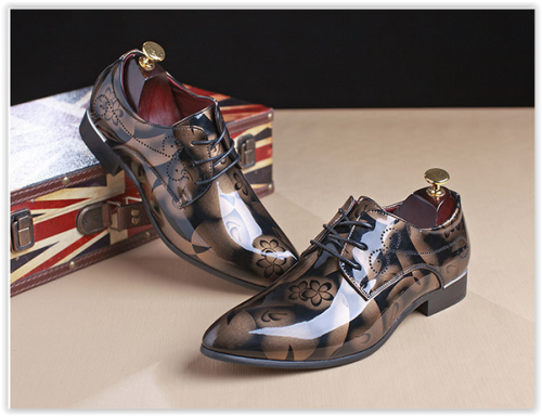 Men Wedding Shoes Oxford Big Sizes PU Leather Multi Colour Shoes Lace Up Business free shipping