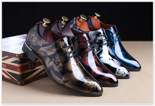 Men Wedding Shoes Oxford Big Sizes PU Leather Multi Colour Shoes Lace Up Business free shipping
