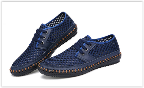 Genuine Leather Men Shoes Breathable Summer Loafers Crazy R450