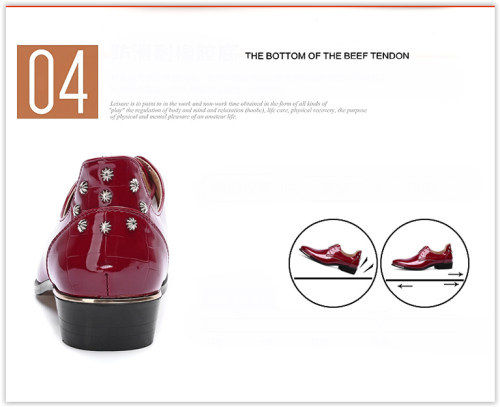 Men Italian Oxford Leather Shoes Wedding Formal Pointed Shoes Crazy R650